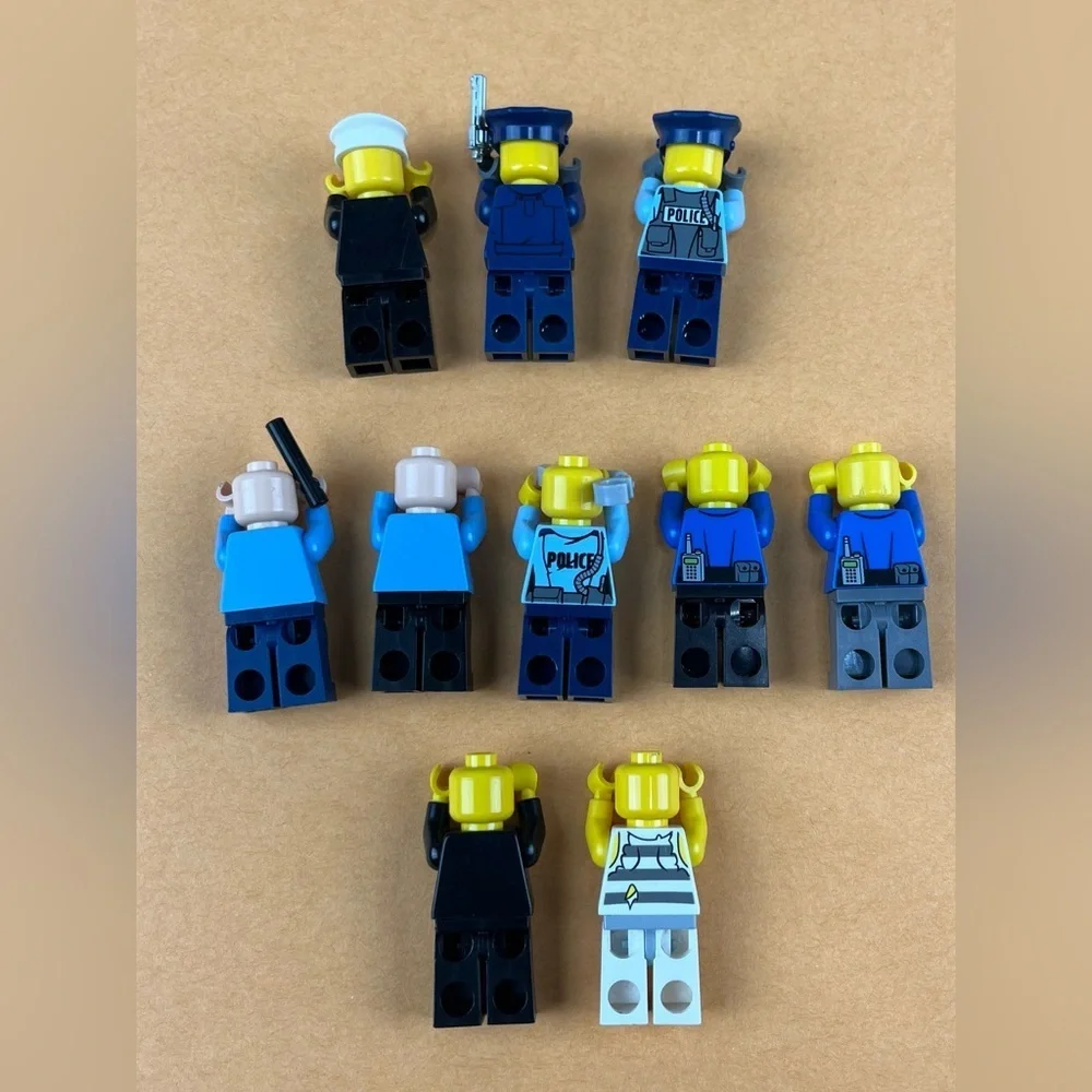 LEGO Police and Prisoner Minifigure lot and Accessories Lot of 10